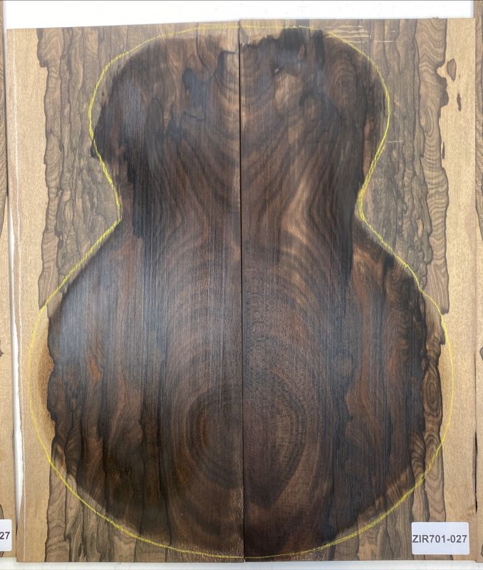 Back & Sides Zirikote Unique Piece #027 Western